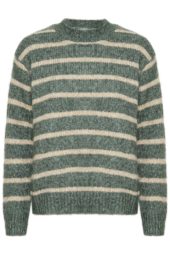 Kaffe KAtrina Striped Pullover, grønn/beige