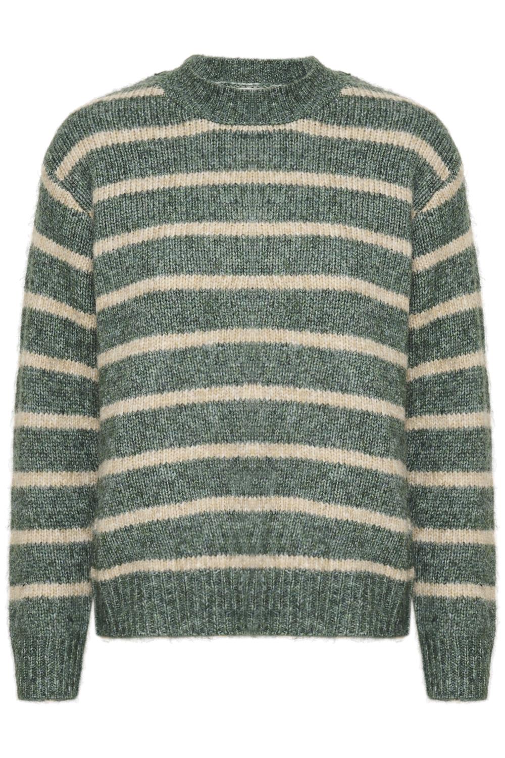 Kaffe KAtrina Striped Pullover, grønn/beige