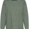 Kaffe KAwinny l/s T-shirt, stripet grønn/hvit