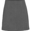 Vila Visallie HW short skirt, grå/mønstret