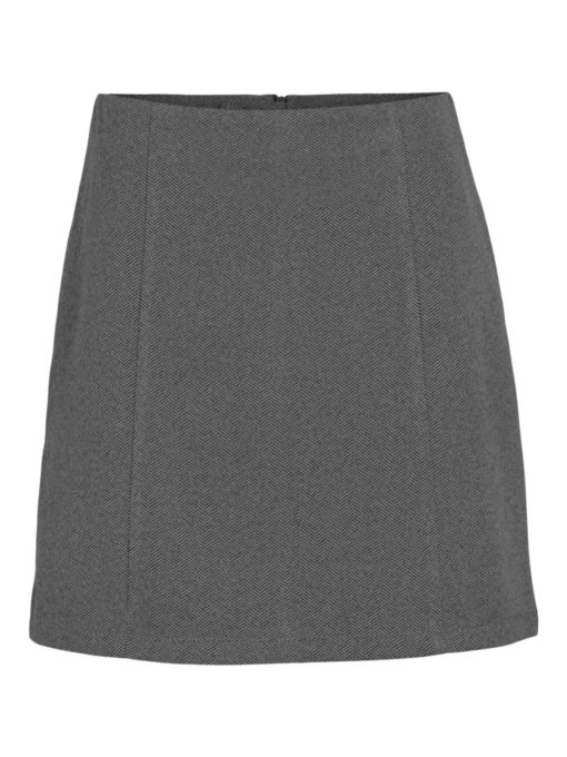 Vila Visallie HW short skirt, grå/mønstret