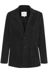 My Essential Wardrobe Ayo Shaped Blazer, sort demin