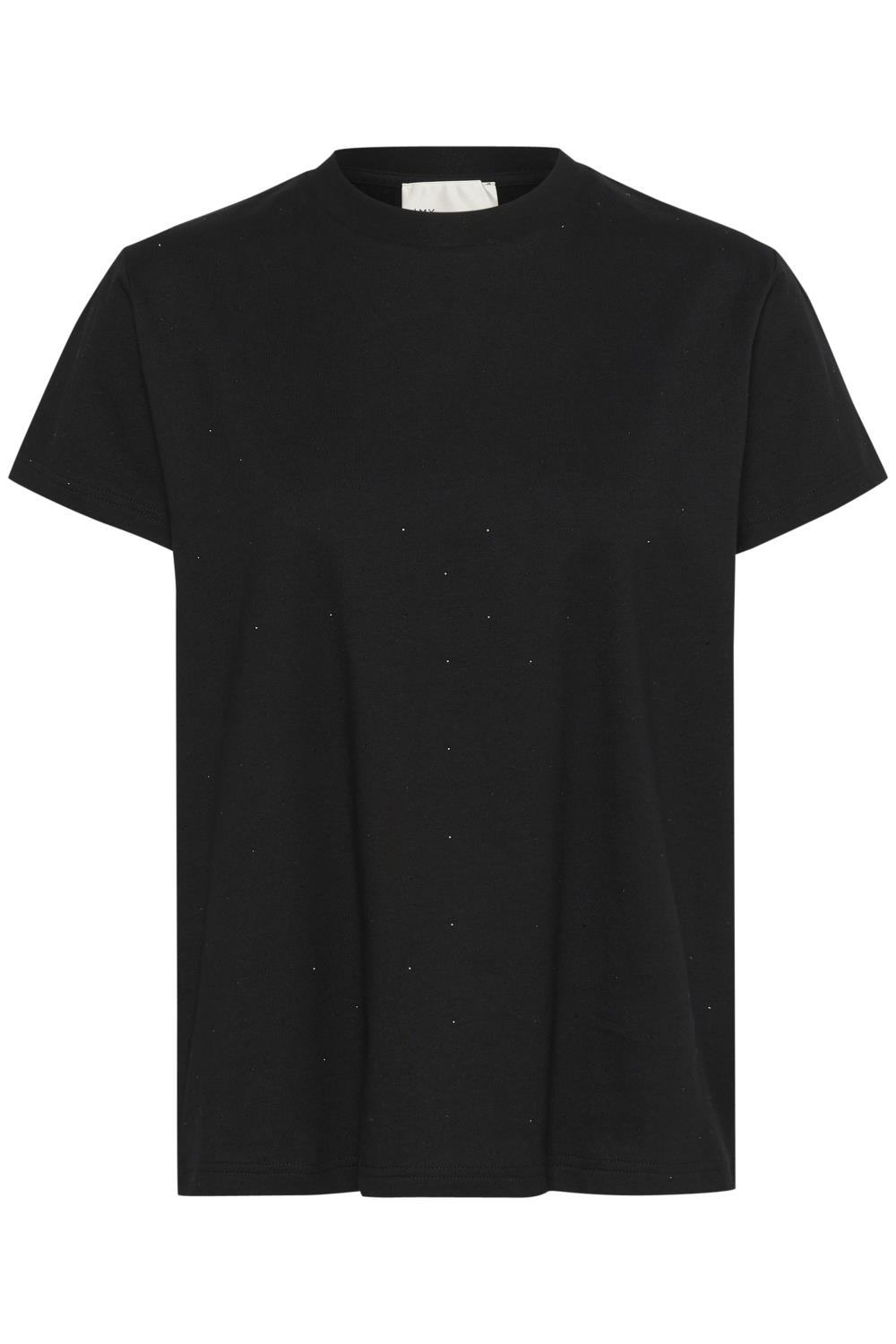 My Essential Wardrobe Hanne Rinestone Tee, sort