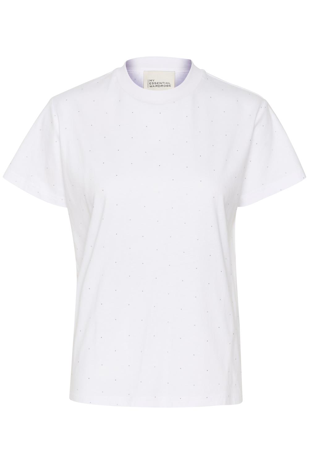 My Essential Wardrobe HanneMW Rhinestone Tee, hvit