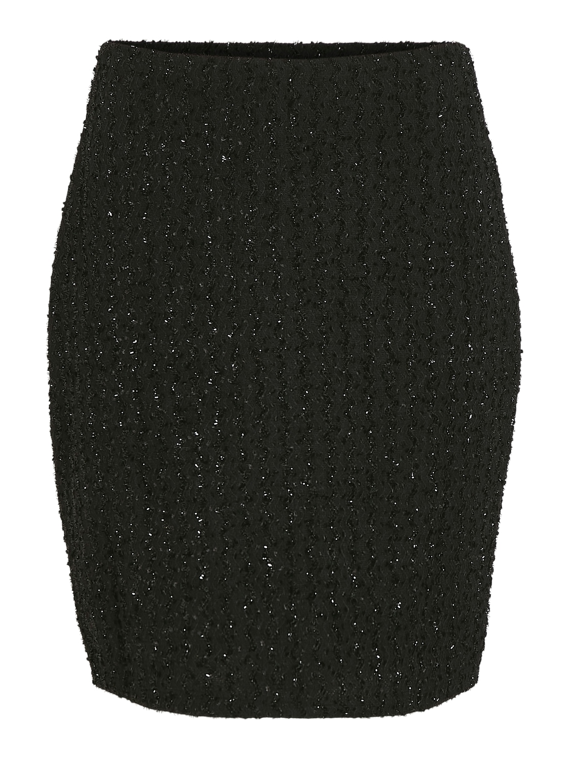 Vila Vikonnie short skirt, sort med glitter