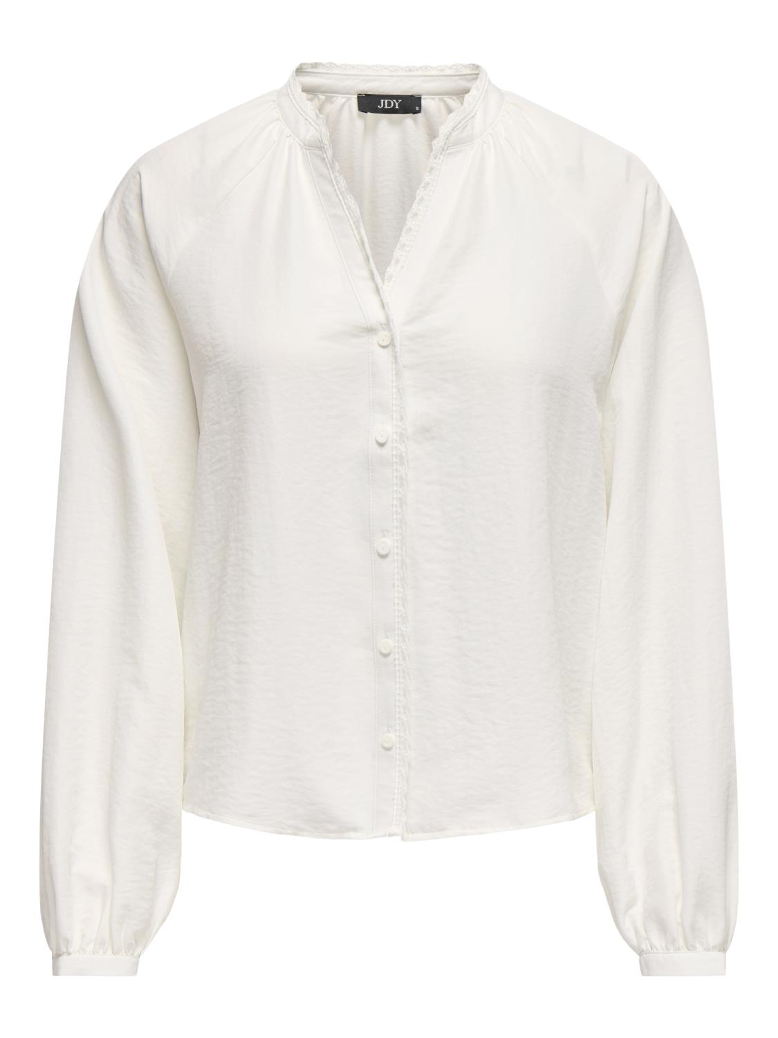 JDY Lolis L/S lace shirt, offwhite