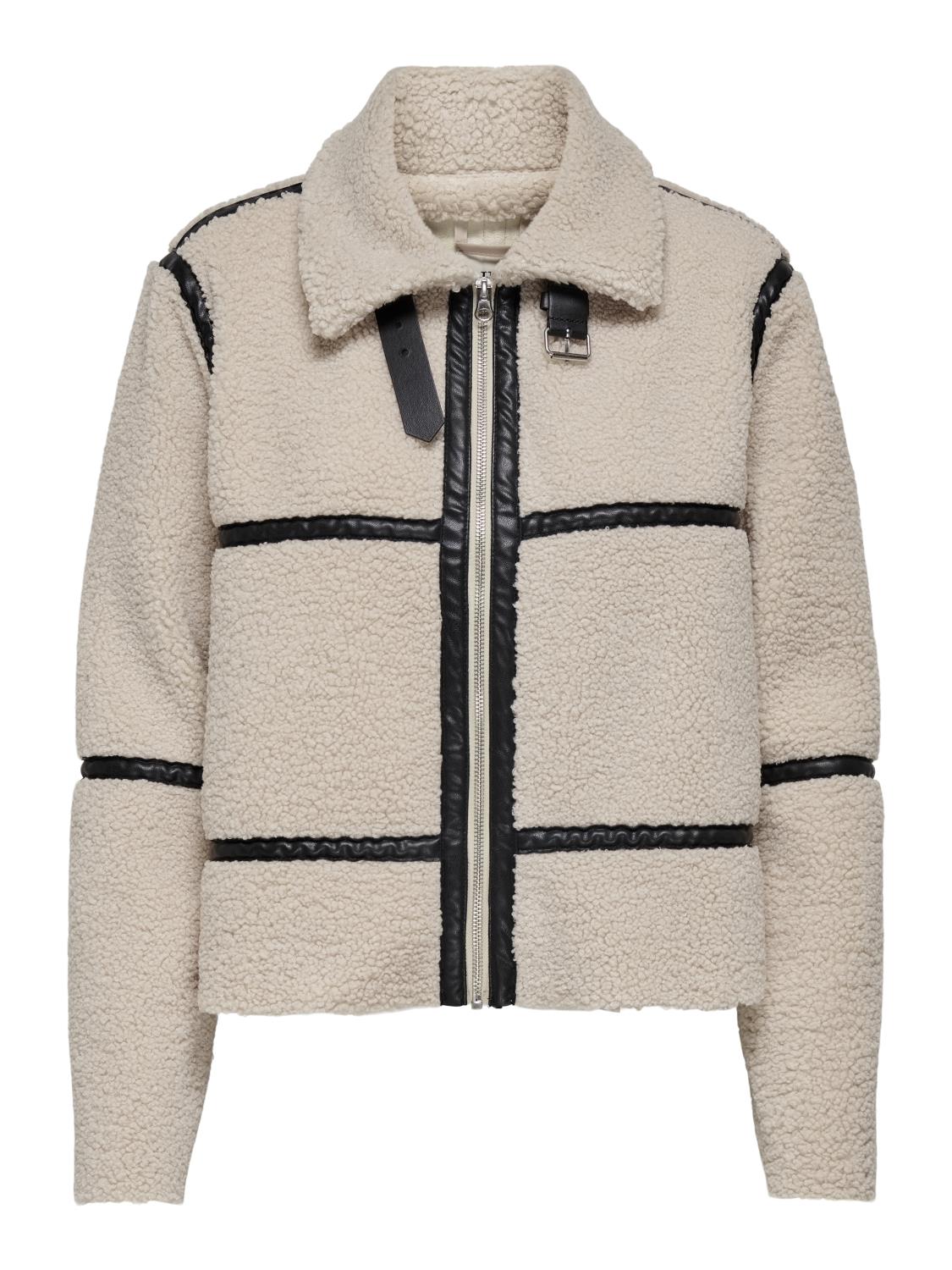 JDY Frosty Teddy short jacket, beige