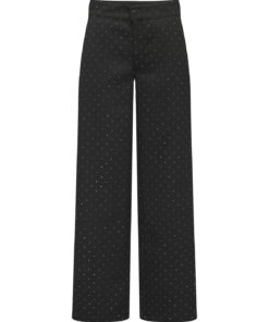 JDY Emma Straight Pant m/glitter, sort