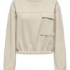 JDY Bambi l/s Pocket Sweat, beige