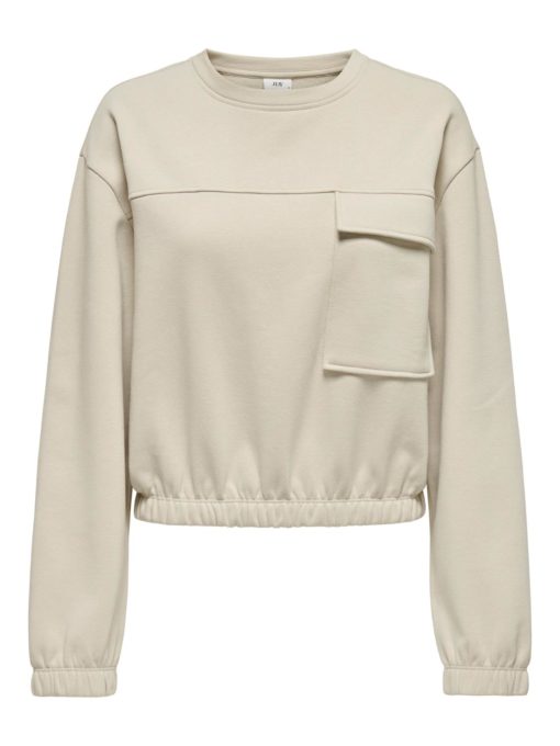 JDY Bambi l/s Pocket Sweat, beige