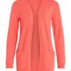 Vila ViRil open L/S open cardigan, rosa/dunbarry