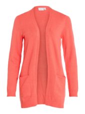 Vila ViRil open L/S open cardigan, rosa/dunbarry