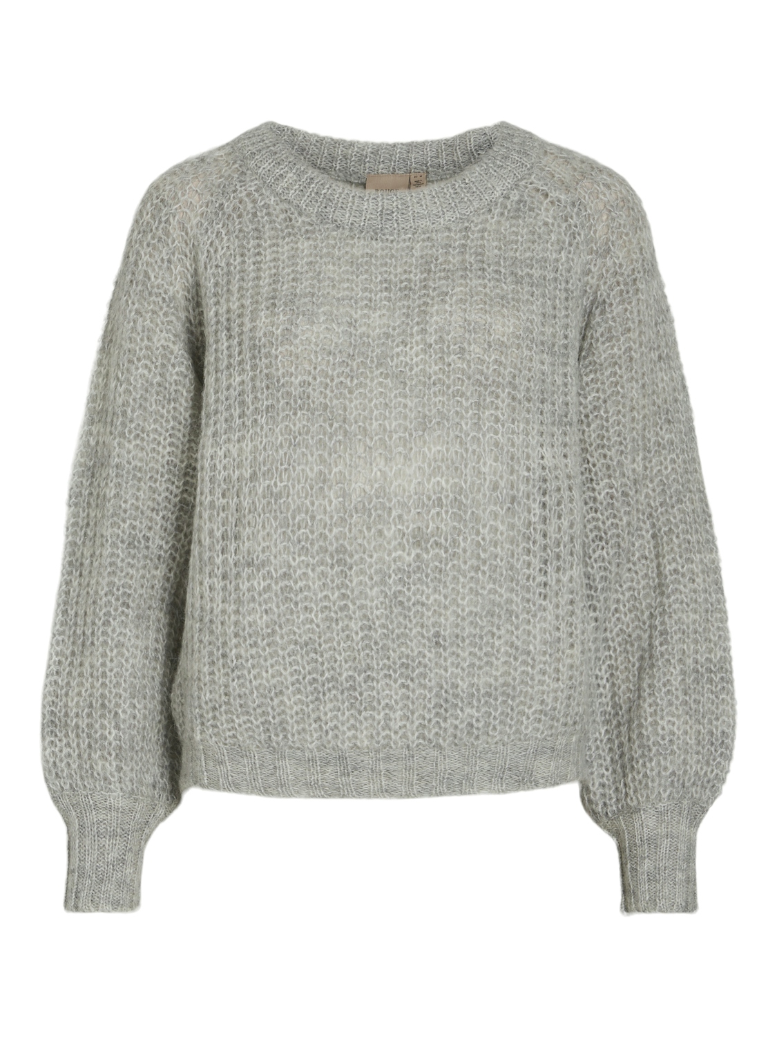 Vila Rouge ViMiryan L/S Knit Top, grå