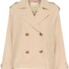 Part Two Nickey OTW, kort trenchcoat, beige