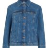 Vila Vimey Loose l/s Denim Jacket, denimblå