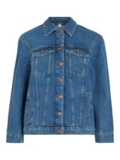 Vila Vimey Loose l/s Denim Jacket, denimblå