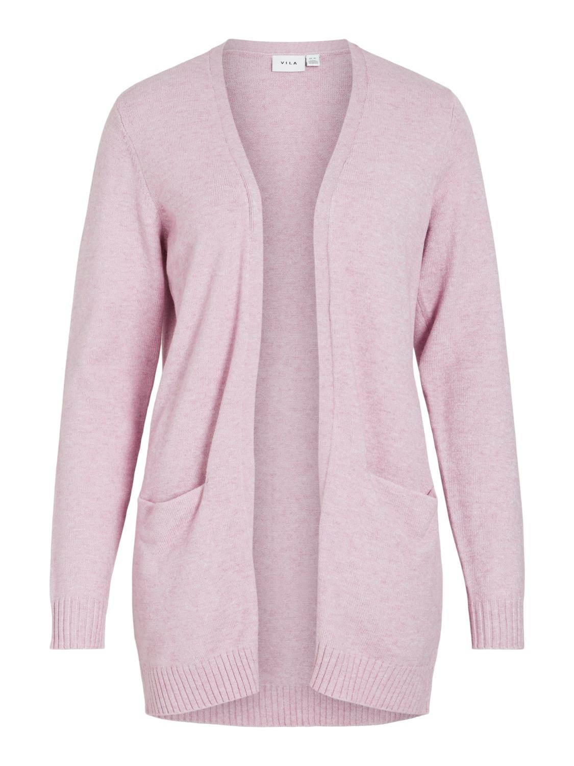 Vila Viril open L/S knit cardigan, rosa