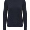 JDY Malou L/S on button pullover, marineblå