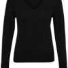 Kaffe KAlizza V-neck knit pullover, sort