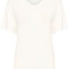 Kaffe KAfrida V-neck T-shirt, offwhite