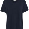 Kaffe KAfrida V-neck T-shirt, marineblå