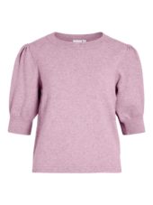 Vila Viril 2/4 sleeve O-neck knit top, rosa