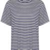 My Essential Wardrobe Lisa Striped Tee, marine/hvit