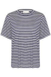 My Essential Wardrobe Lisa Striped Tee, marine/hvit