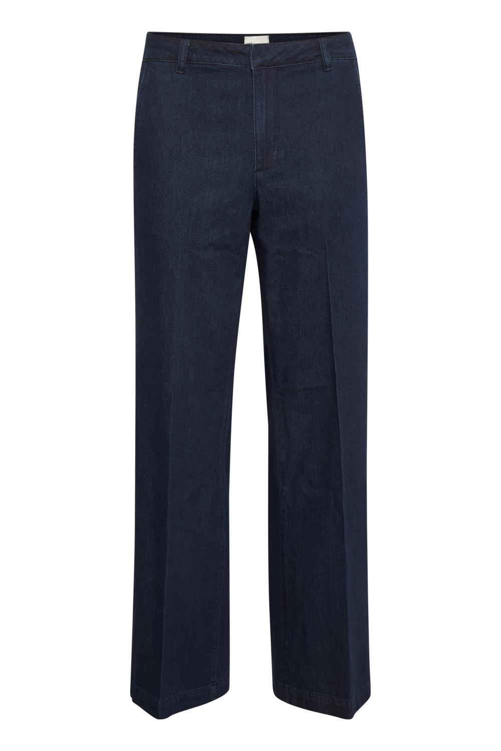 My Essential Wardrobe Lara Pant, dark blue denim