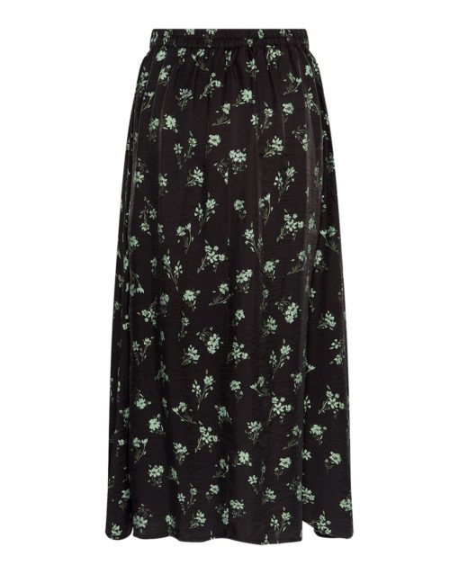 MSCH Jusine Karalynn Skirt, sort/grønn blomstret