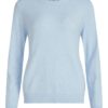 Vila Viril O-neck L/S knit top, lyseblå