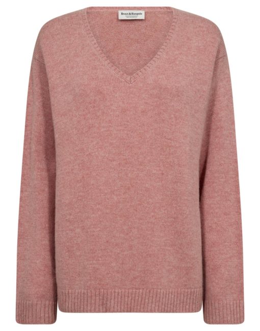 Bruun & Stengade Loanna V-neck, dus rosa