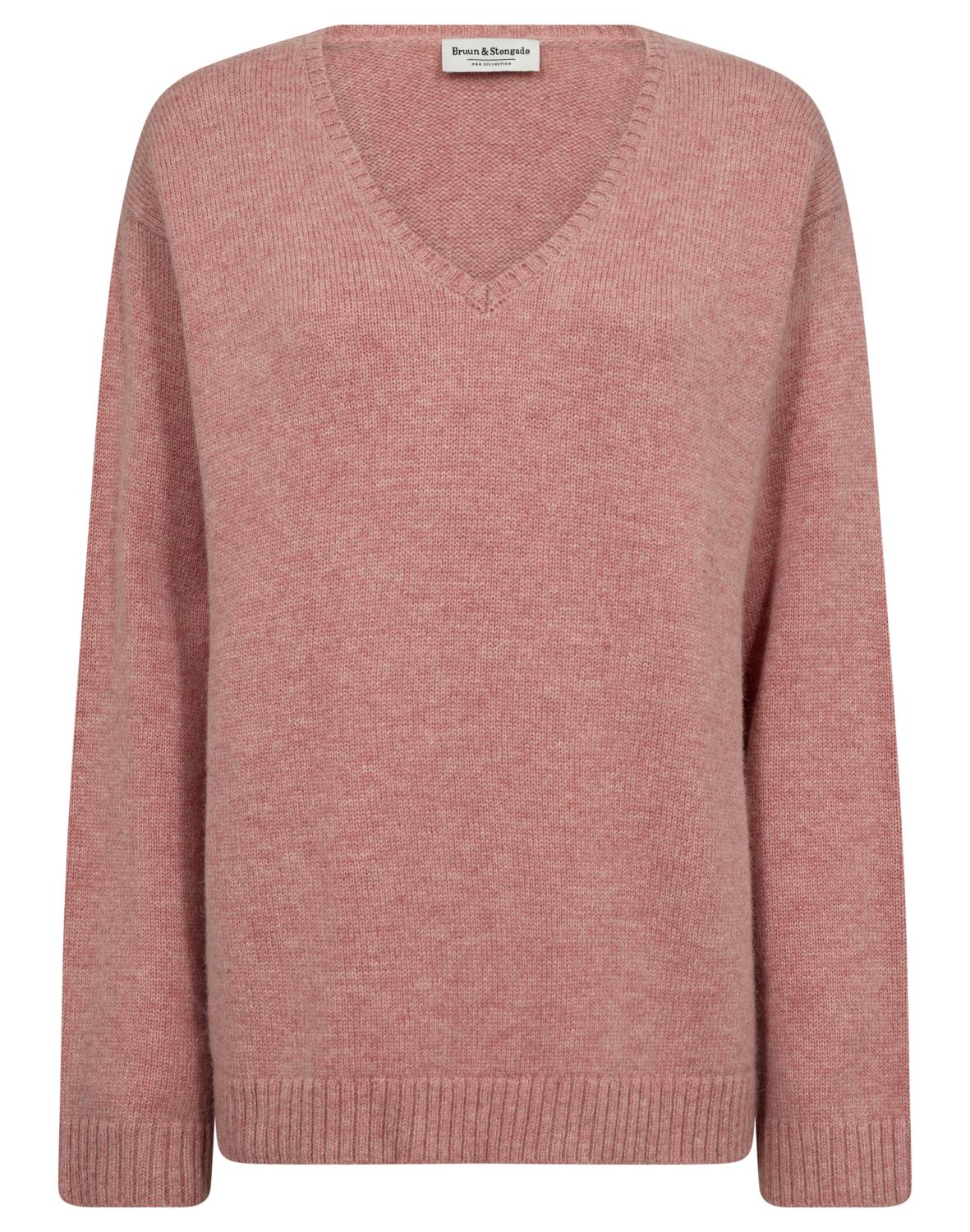 Bruun & Stengade Loanna V-neck, dus rosa