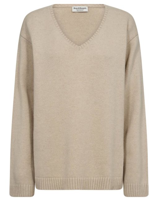 Bruun & Stengade Loanna V-neck, sand