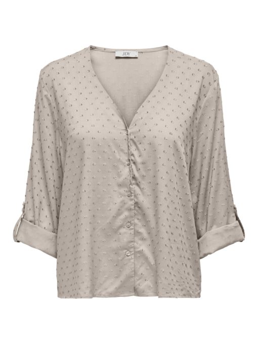 JDY Diana life 7/8 Dobby Shirt, beige