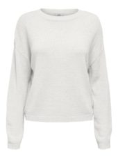 JDY Valerie L/S knit pullover, offwhite