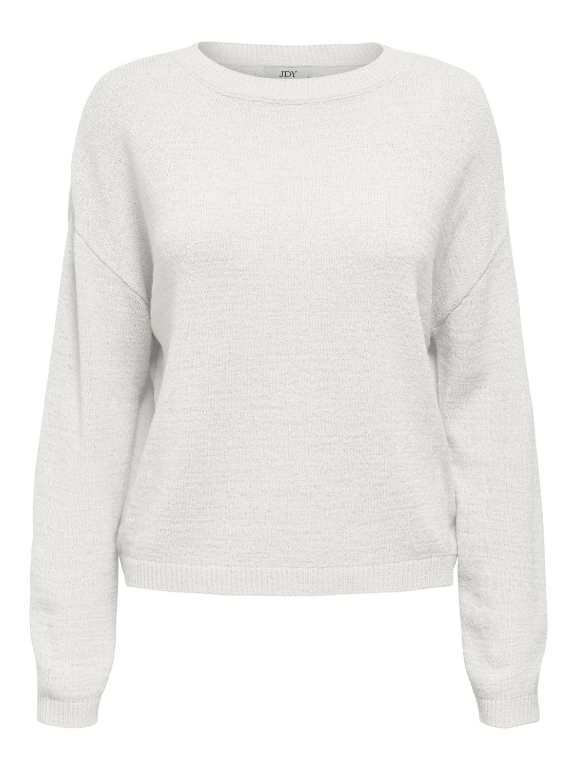 JDY Valerie L/S knit pullover, offwhite