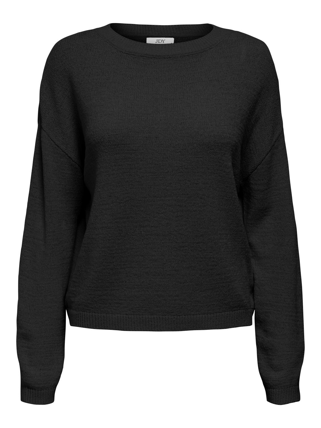 JDY Valerie L/S knit pullover, sort