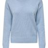 JDY Marie L/S boat neck pullover knit, lyseblå