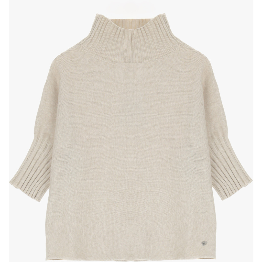 Please Turtleneck Sweat, one size, beige