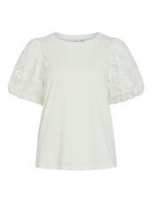 Vila Visimonia O-neck S/S Top, hvit