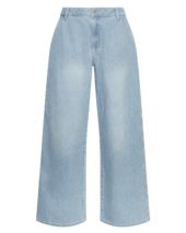 MSCH Ingrid Lis HW Widee Jeans, lys denimblå