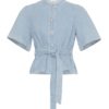 MSCH Ingrid Lis 2/4 denim belt shirt, lys denimblå