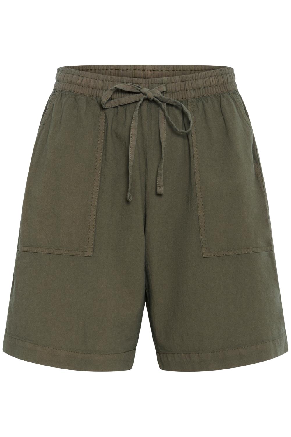 Kaffe Naya Liah Shorts, mosegrønn