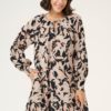 Kaffe KApaco Short Dress, beige/mønstret