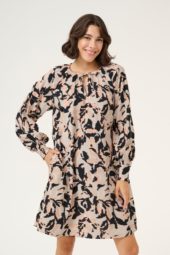 Kaffe KApaco Short Dress, beige/mønstret