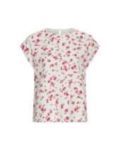 MSCH Falisha SL Top, offwhite/rosa blomster