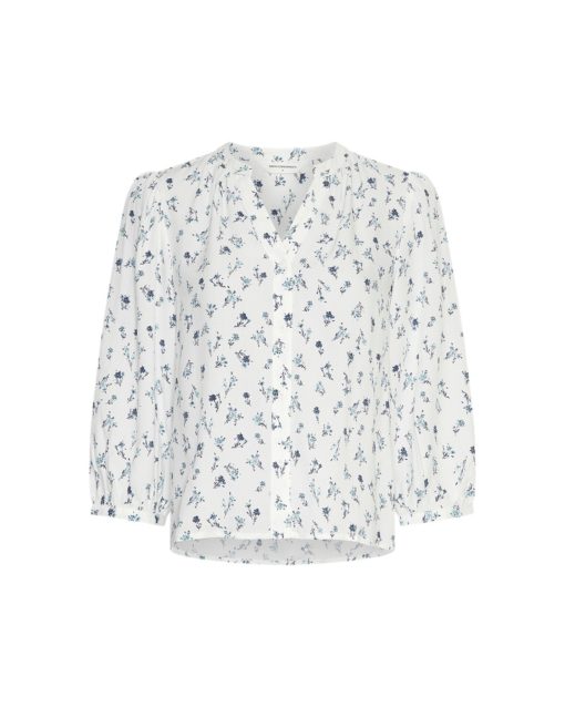 MSCH Amelina Vealine 3/4 Shirt, blå blomstret