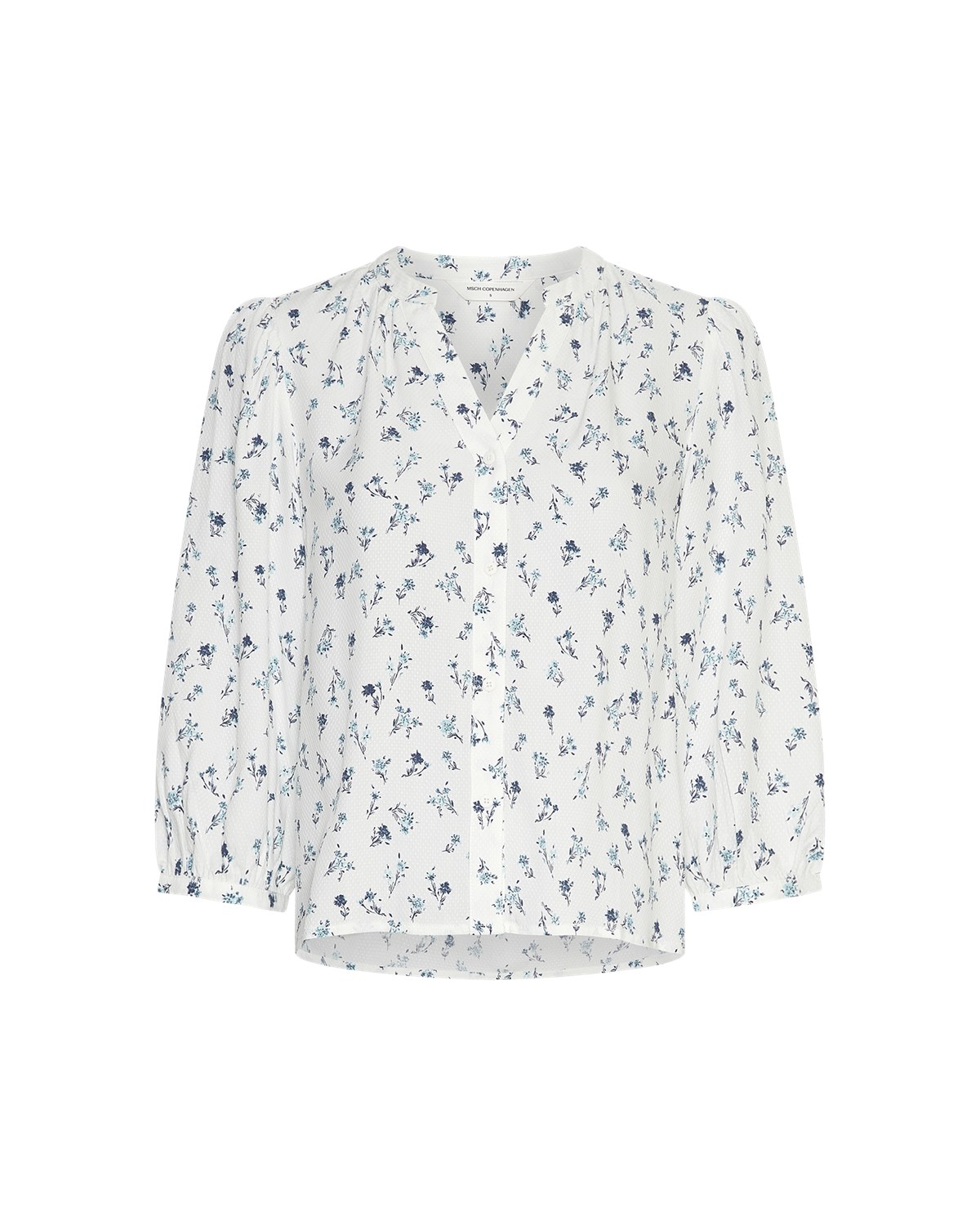 MSCH Amelina Vealine 3/4 Shirt, blå blomstret