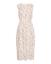 MSCH Falisha SL Dress, offwhite/rosa blomster